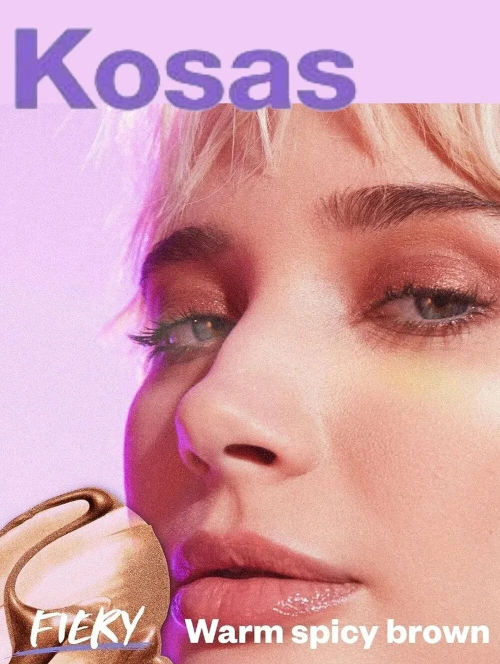 Kosas 10 Second Liquid Eyeshadow In FIERY- WARM SHIMMERING BRONZE